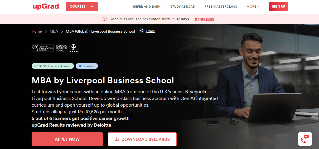 MBA from Liverpool Business School