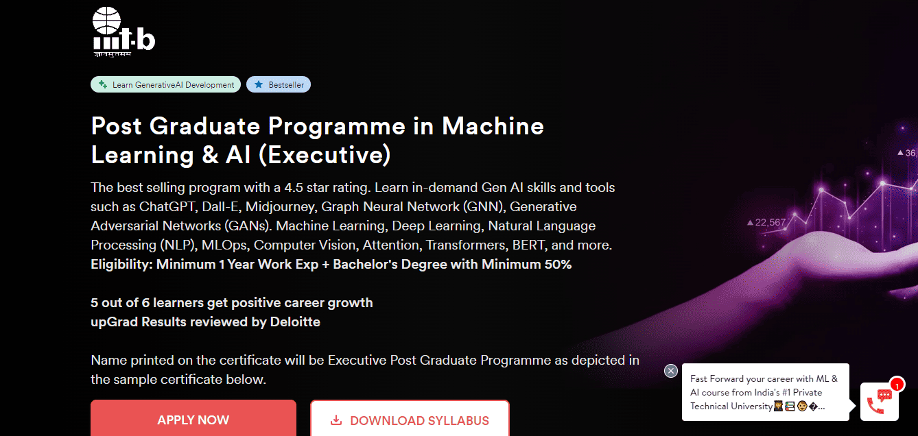 Postgraduate Programme in Machine Learning and AI (Executive)