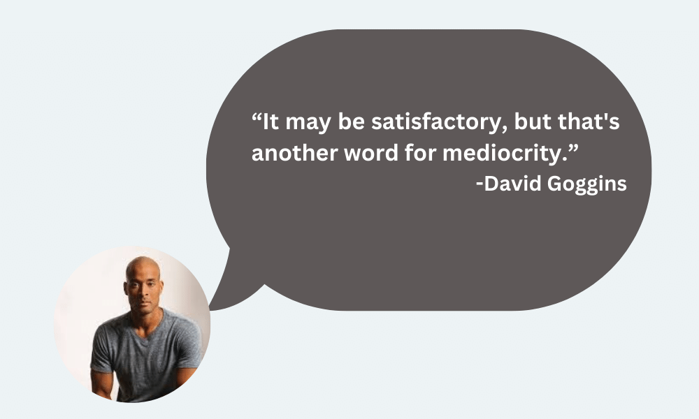 It may be satisfactory, but that's another word for mediocrity
