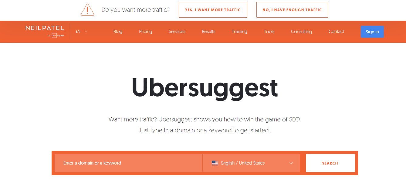 Ubersuggest [Moz Alternative for Keyword]